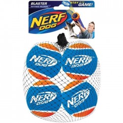 NERF DOG Lot de 4 balles de...